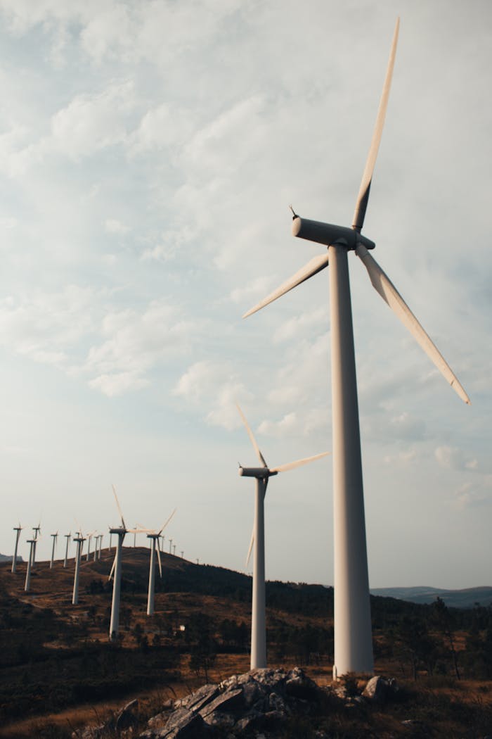 Wind Turbines on Mountain